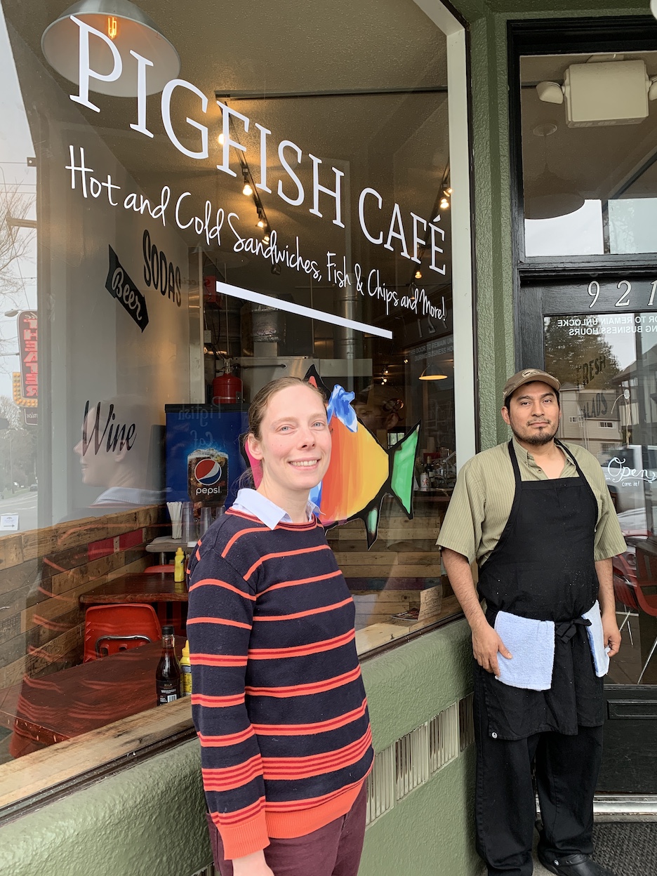 The name is funny but the meaning (and food) are great; Pigfish Cafe